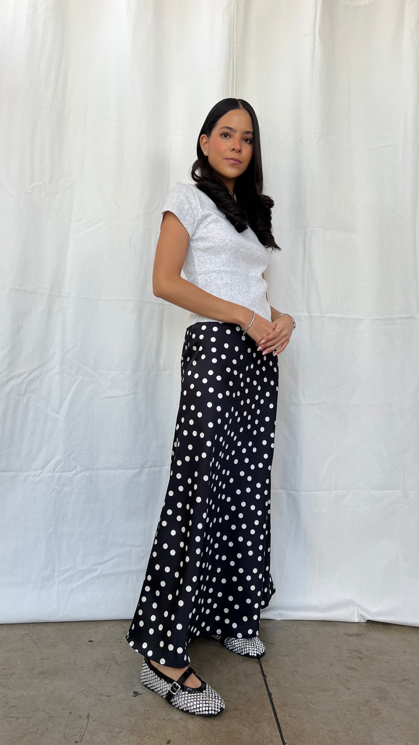 Falda Polka negro