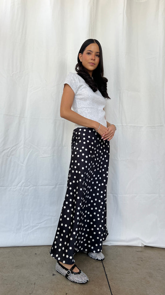 Falda Polka negro