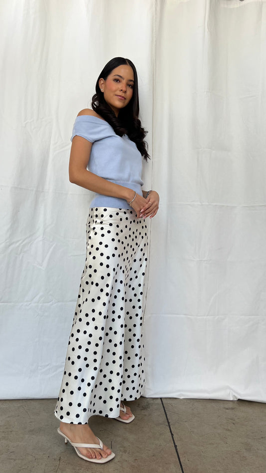 Falda Polka blanca