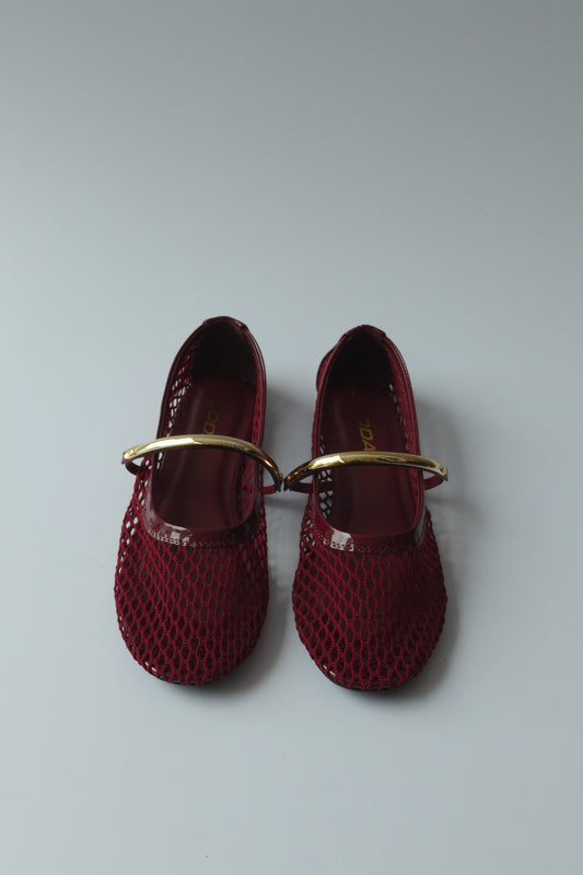 Flat mesh burgandy