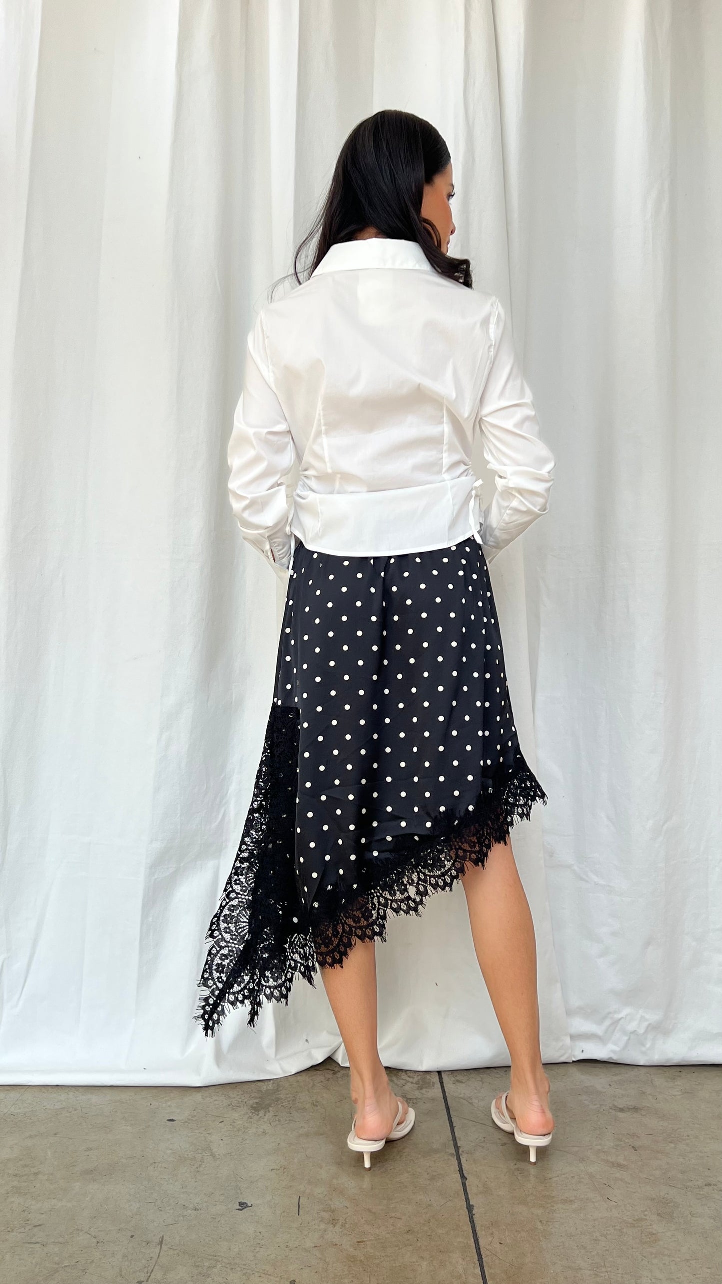 Falda asimétrica Polka