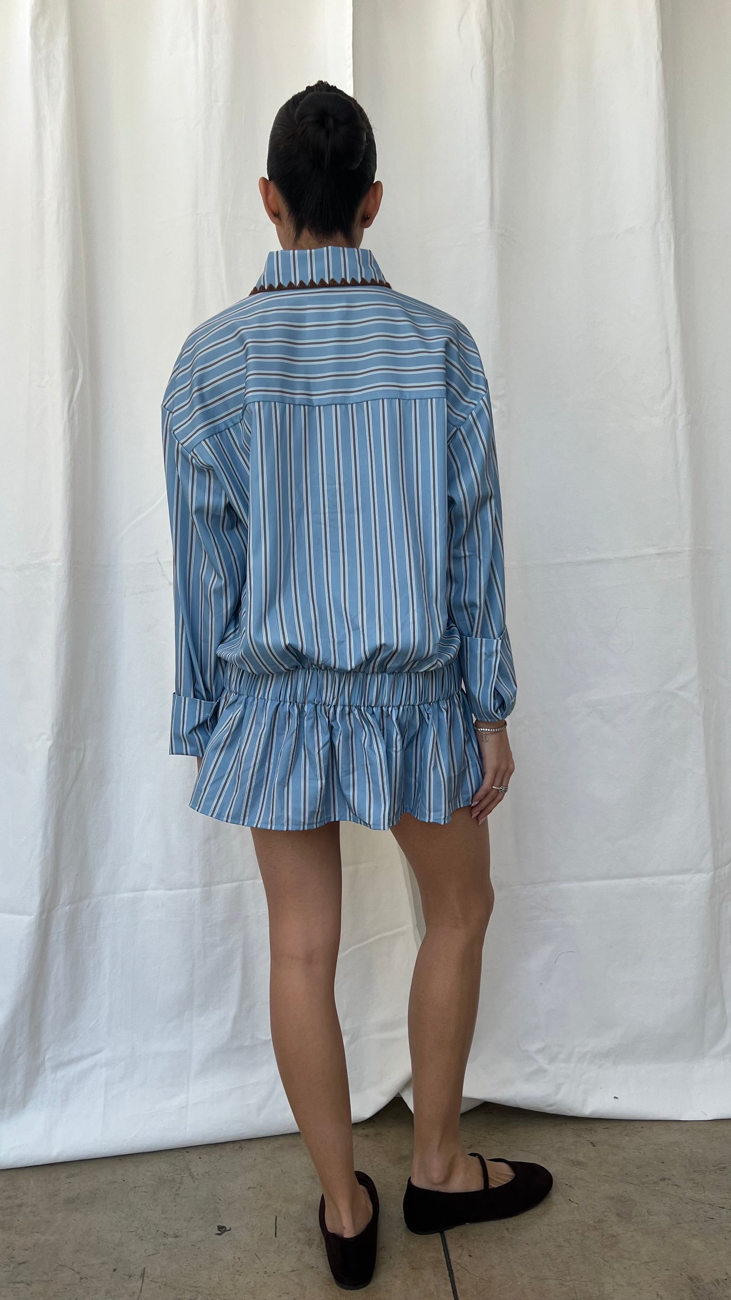 Camisa vestido rayas azul