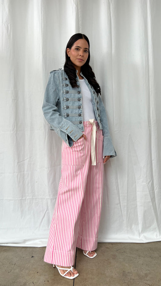 Pantalón líneas rosa