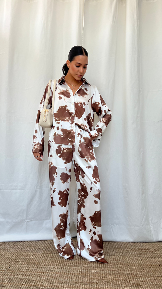 Set de blusa y pantalón cow