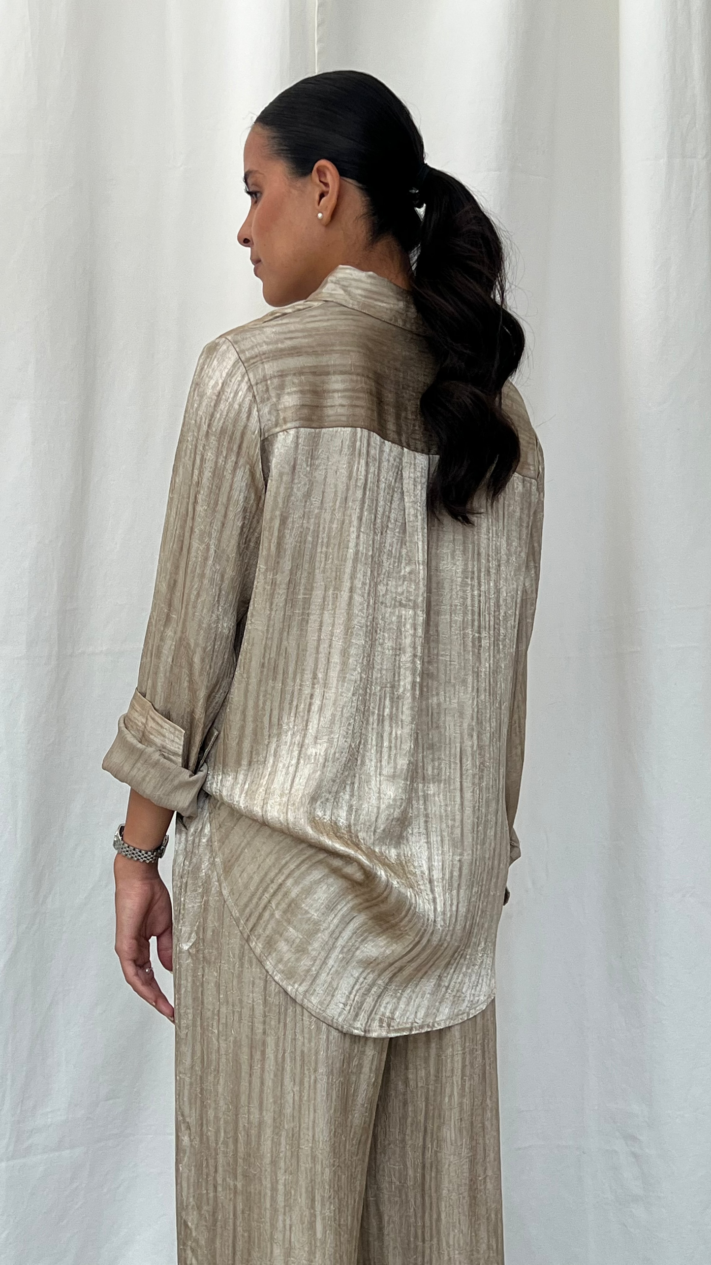 Set blusa y pantalón khaki