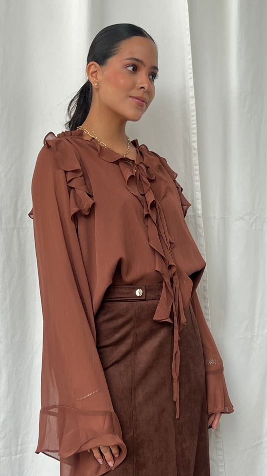 Blusa Olanes terracota