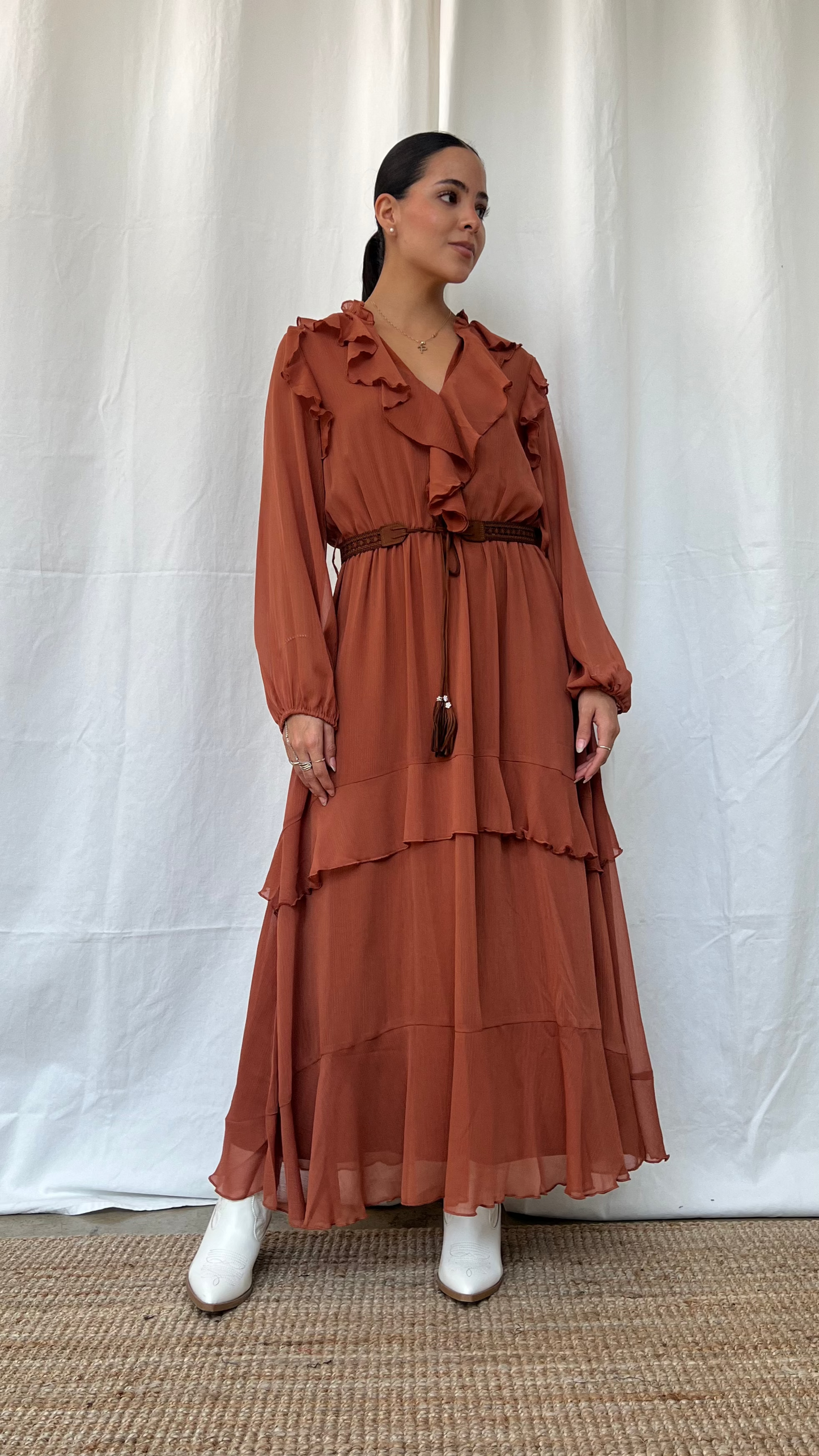 Vestido boho rust