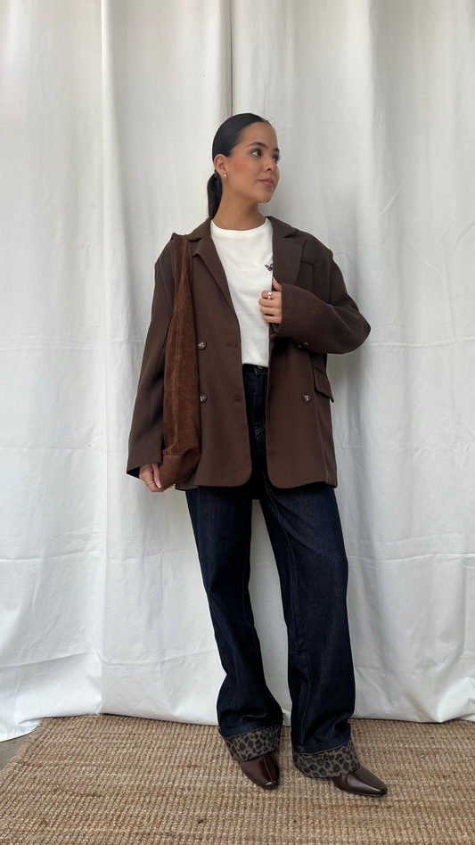 Blazer oversize  café