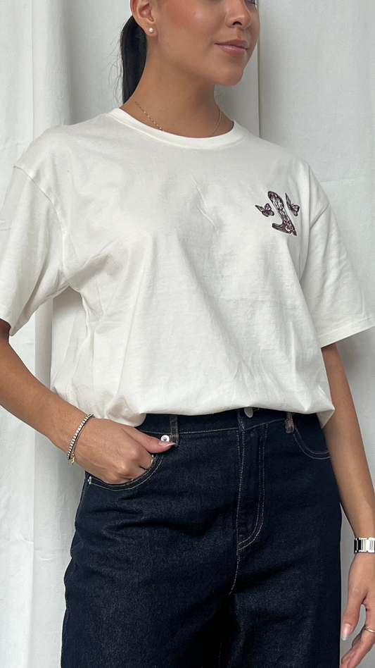 Camiseta con estampado vaquero