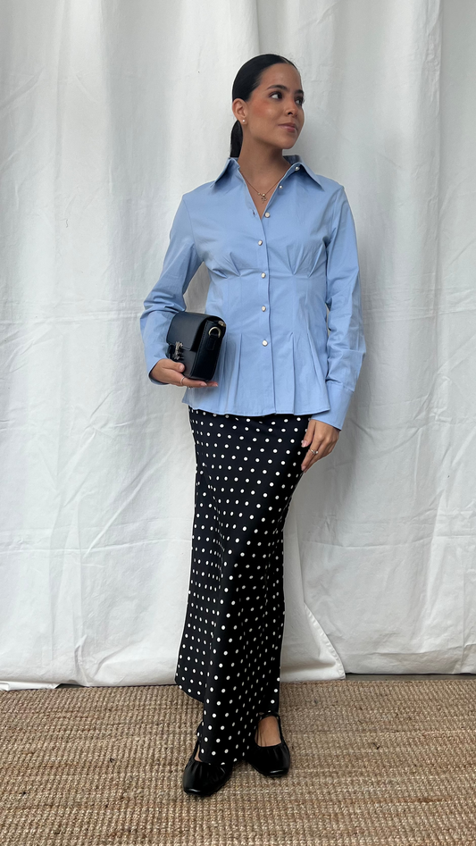 Falda Polka Dott black