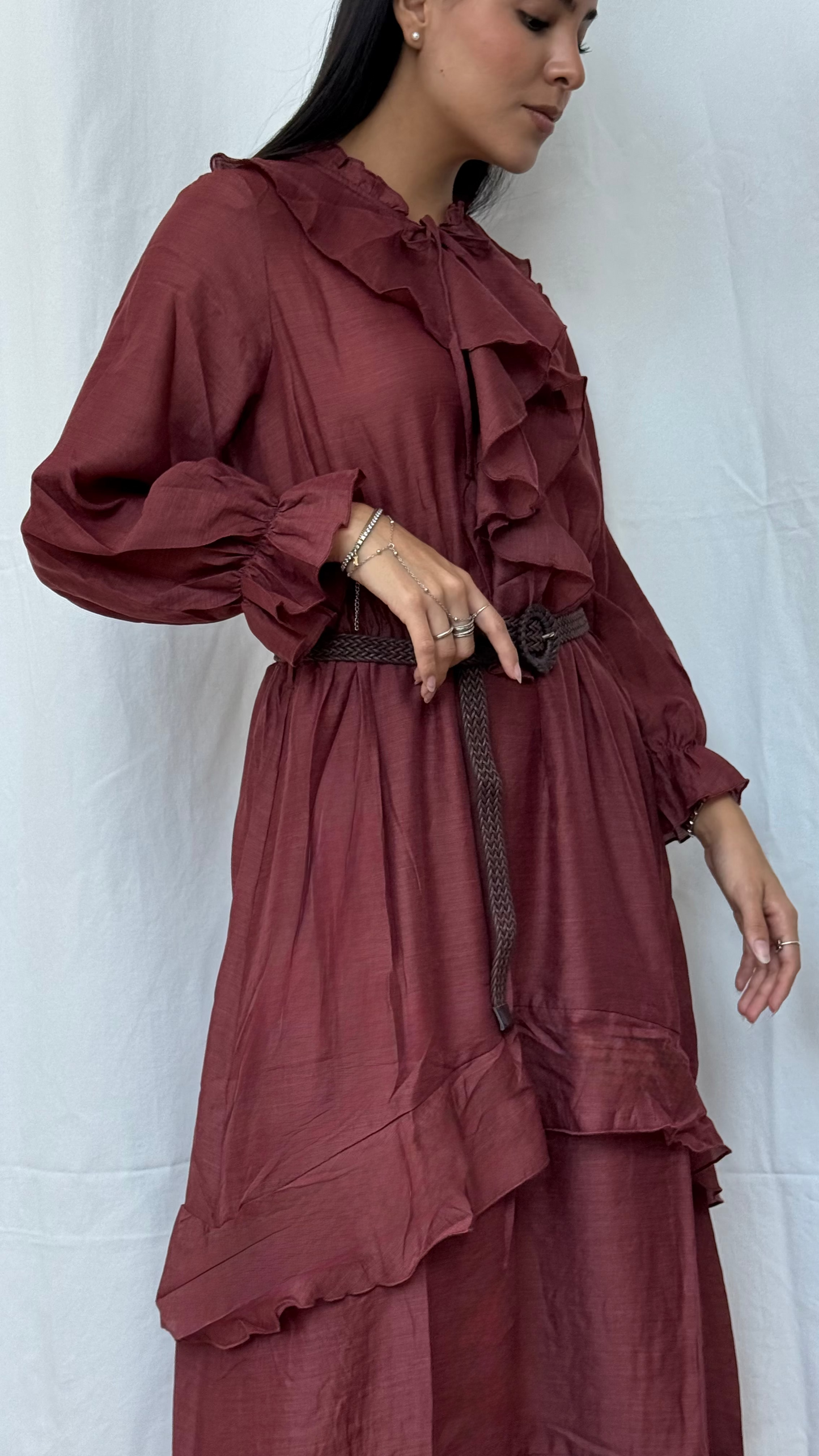 Vestido boho tinto