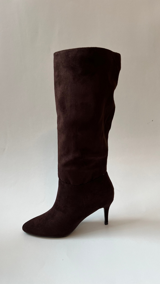 Bota tipo gamuza chocolate