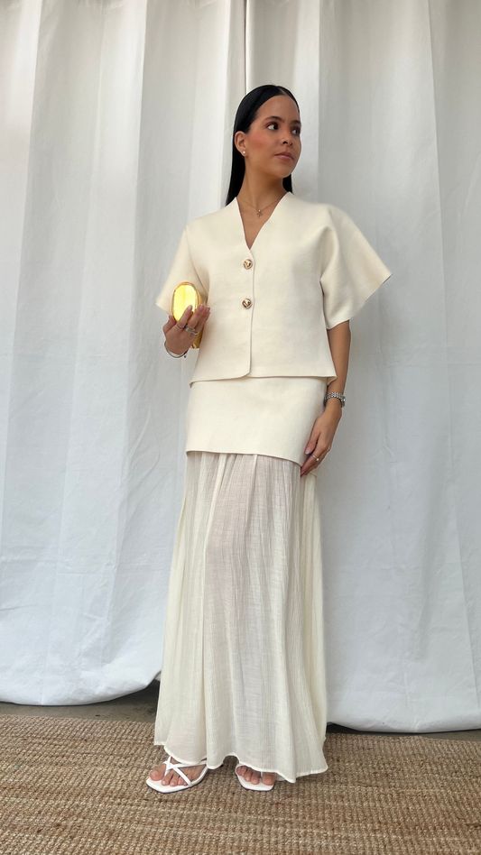 Blusa y falda ivory