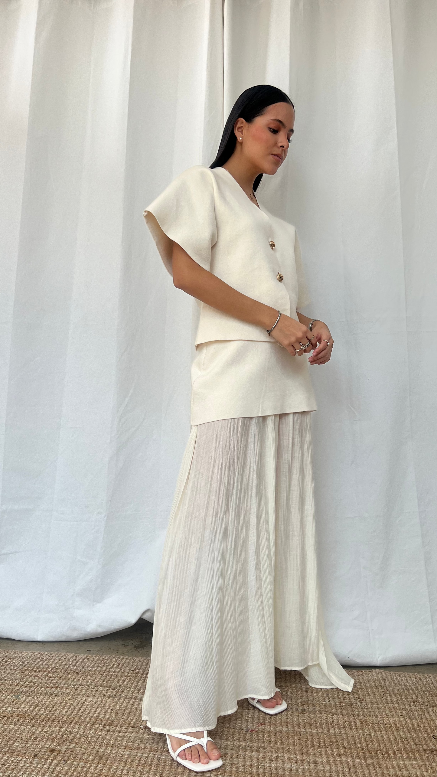 Blusa y falda ivory