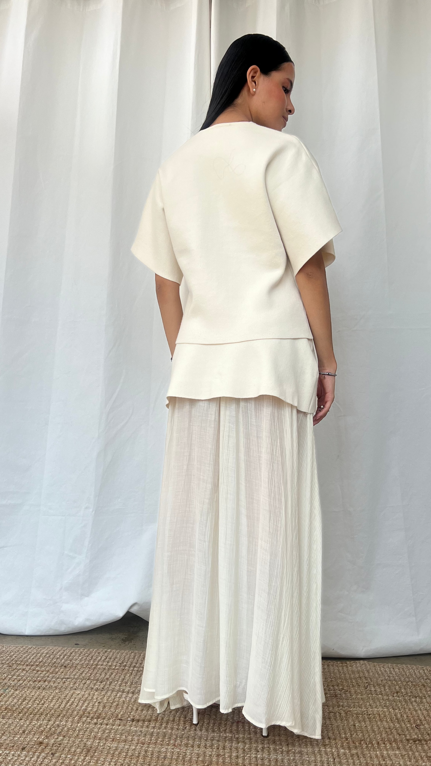 Blusa y falda ivory