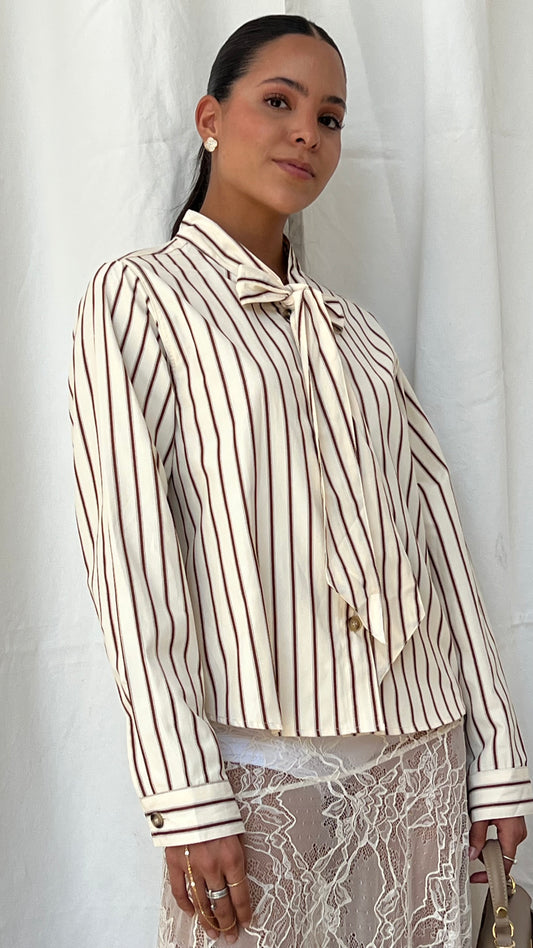 Blusa manga larga a rayas