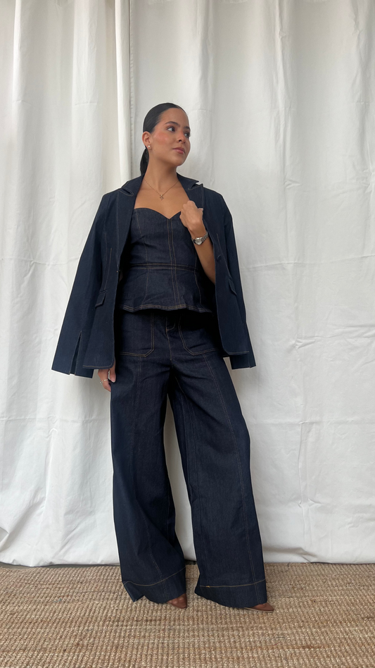 Pantalon denim high west